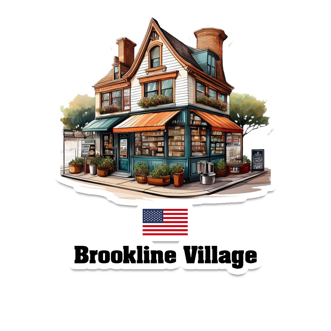 Brookline Village Sticker