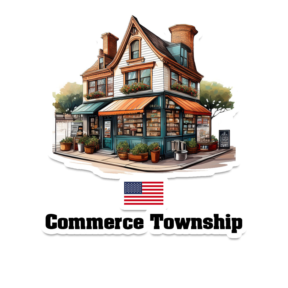 Commerce Township Fridge Magnet