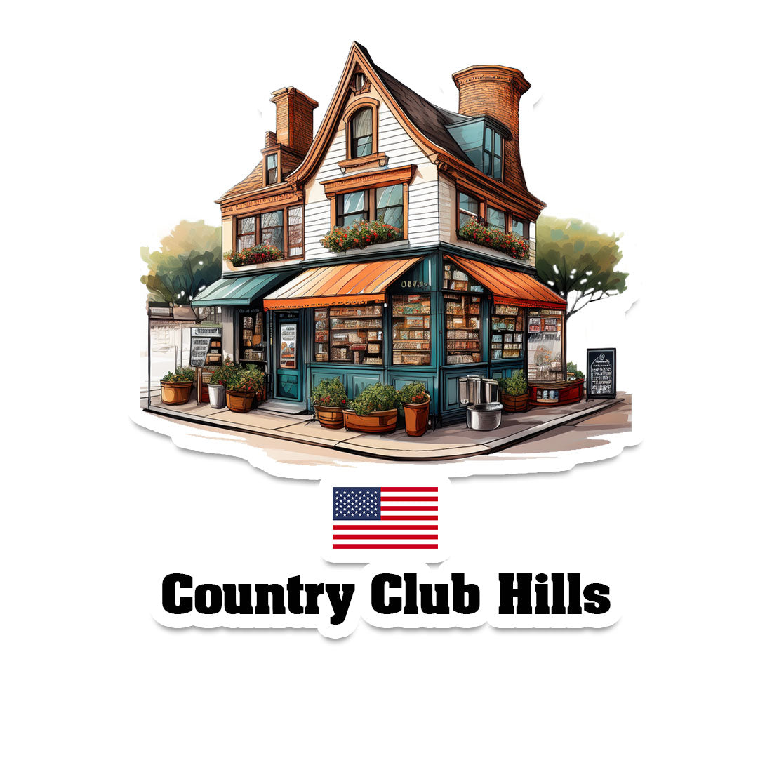 Country Club Hills Fridge Magnet