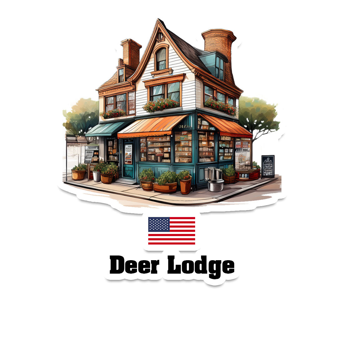 Deer Lodge Sticker
