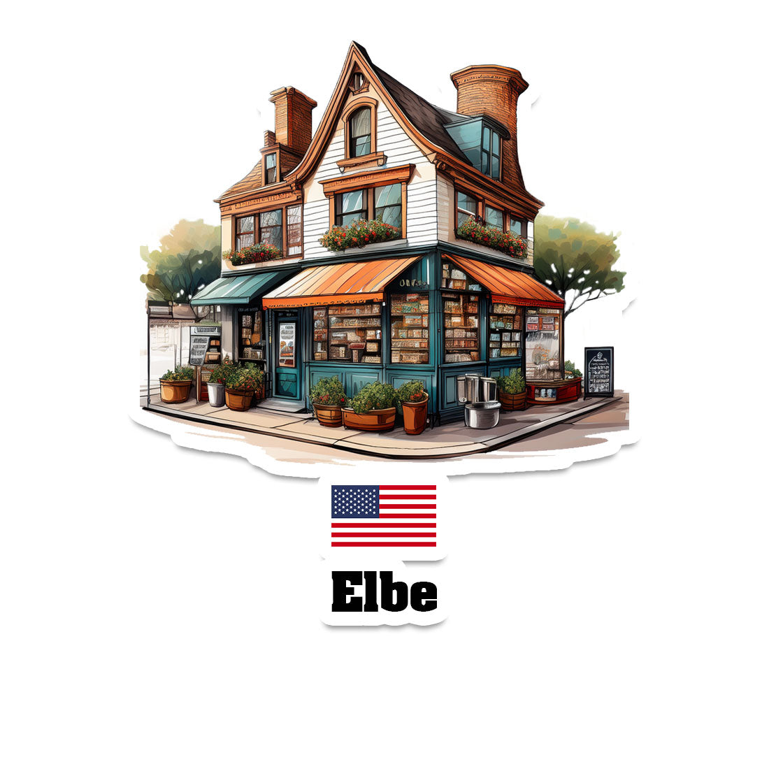 Elbe Fridge Magnet