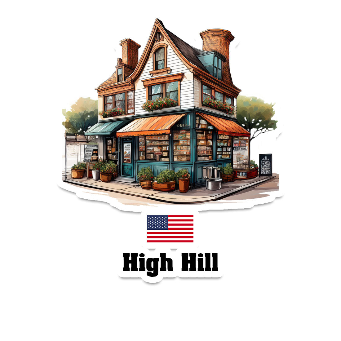 High Hill Sticker