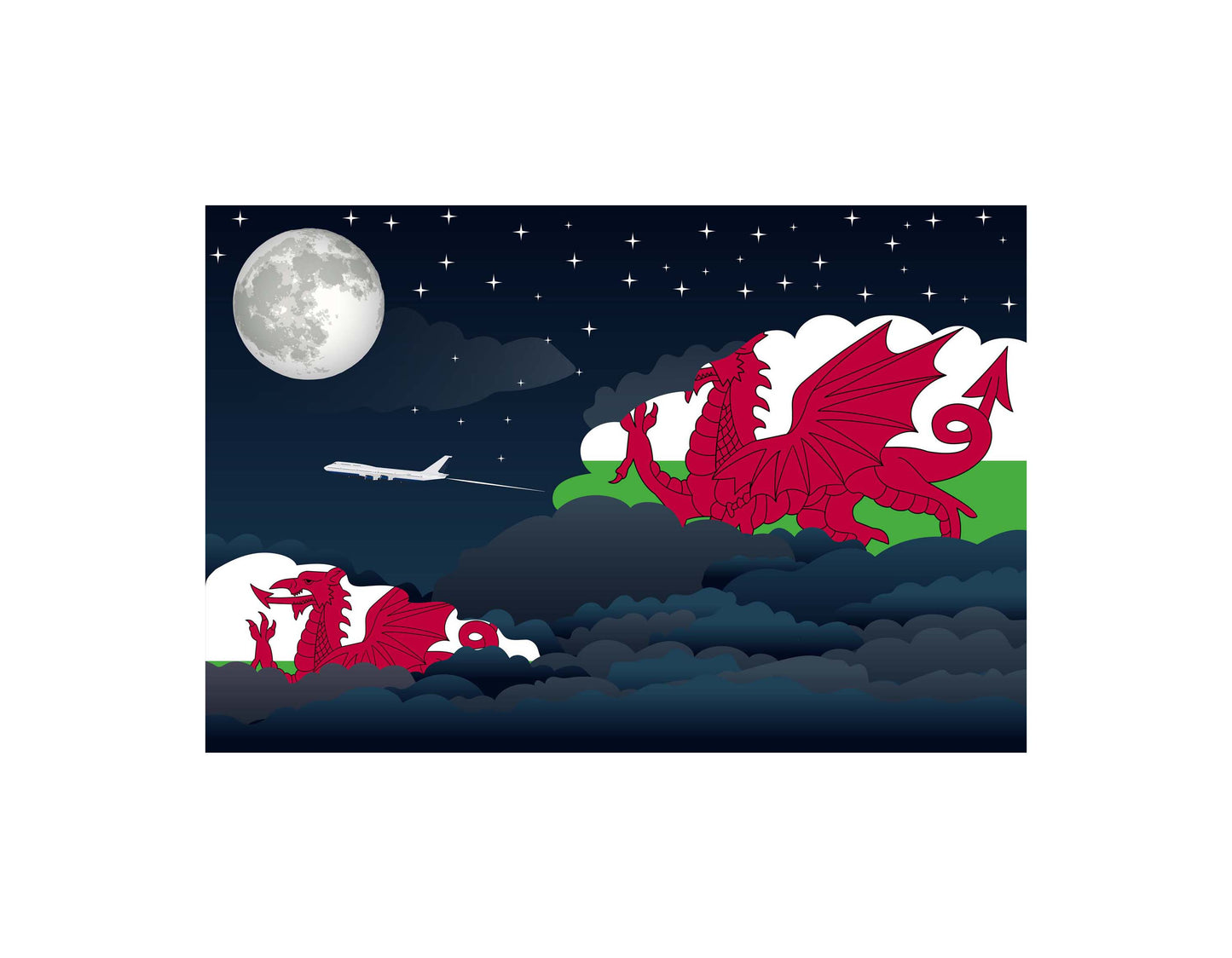 Wales Night Clouds Blankets & Throws | Premium Soft Blankets | City Posters Plus