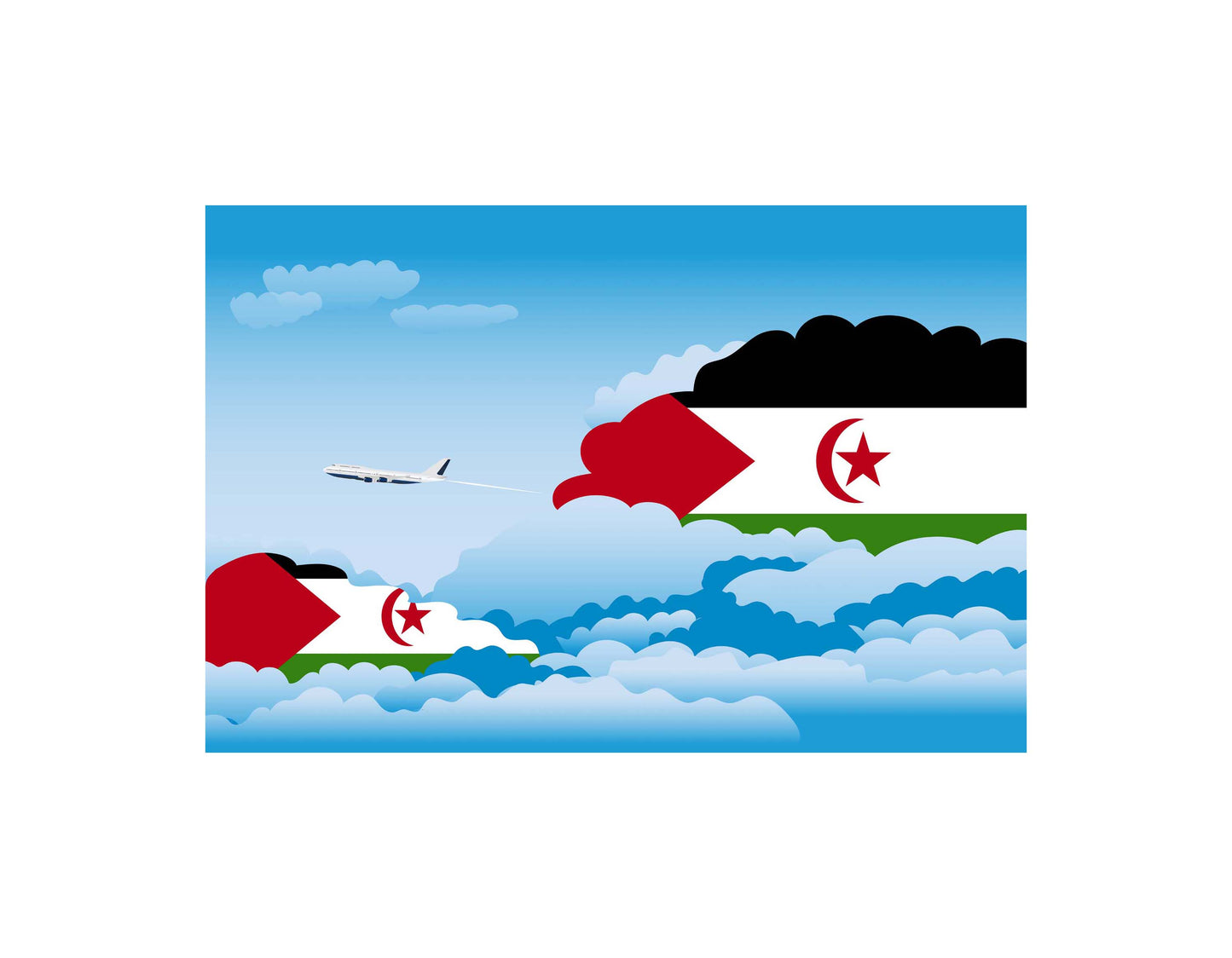 Western Sahara Day Clouds Blankets & Throws | Soft Premium Blankets | City Posters Plus