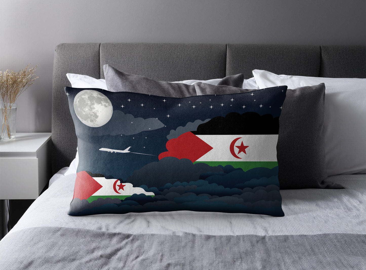 Western Sahara Night Clouds Pillow Case and Pillow Throw