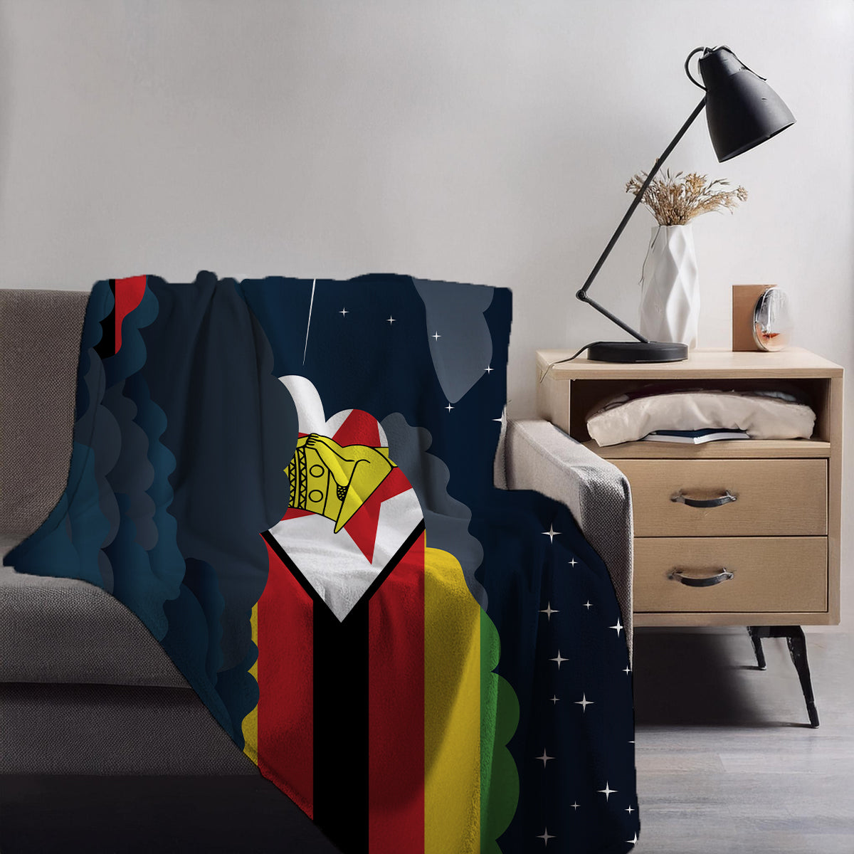 Zimbabwe Night Clouds Blankets & Throws | Premium Soft Blankets | City Posters Plus