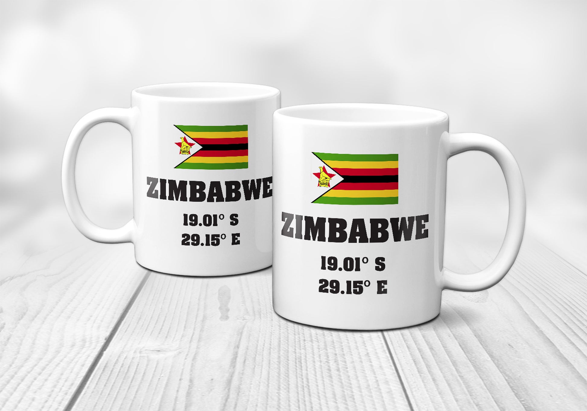 Zimbabwe Laitutude Longitude Mug