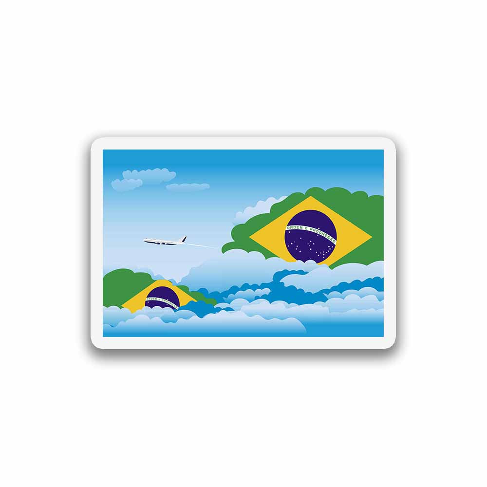 Brazil Day Clouds Fridge Magnet