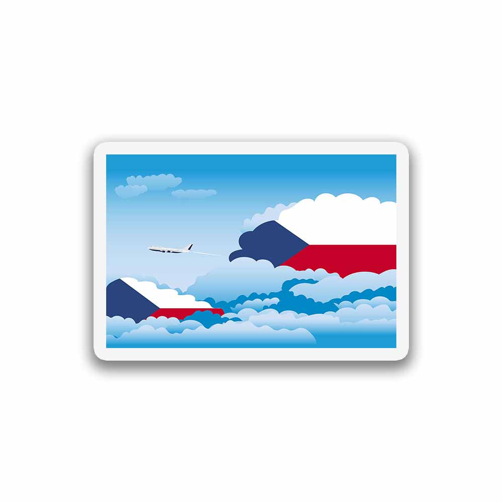 Czech Republic Day Clouds Fridge Magnet