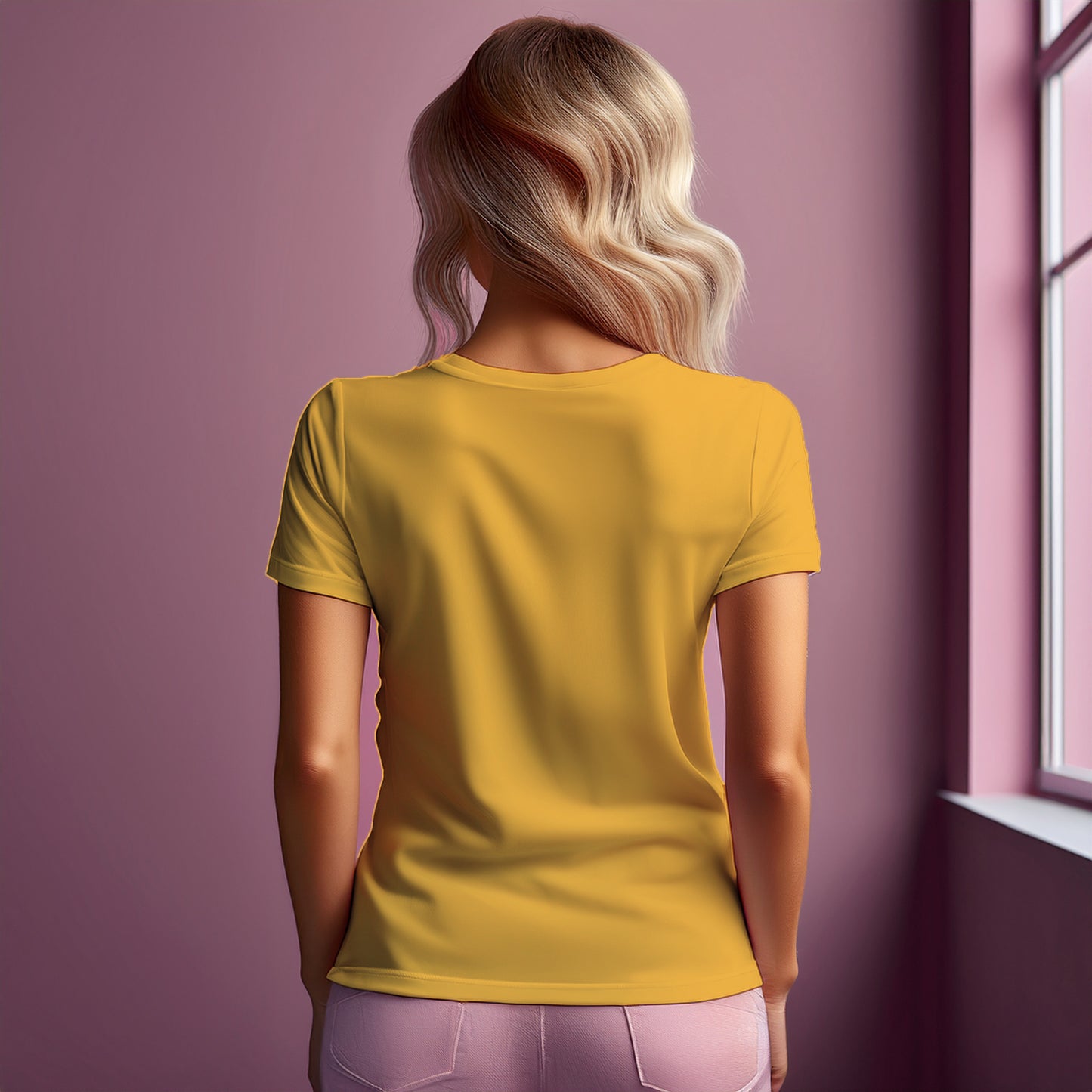 City Posters Plus 74 Number Women T-Shirt (Golden Yellow) | Stylish Numeric Graphic Tee