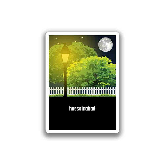Hussainabad Home Home Town Night Trees Landscape Vertical Sticker & Magnet