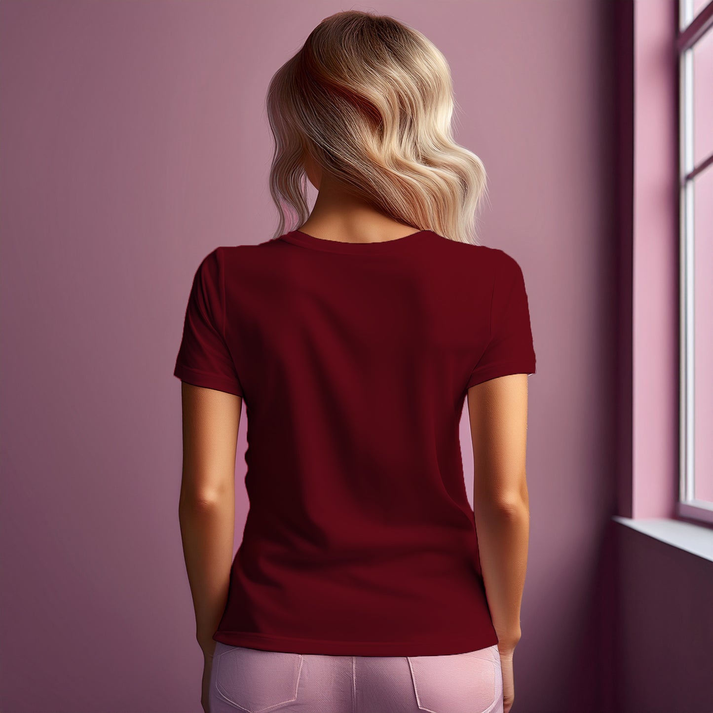 City Posters Plus 66 Number Women T-Shirt (Maroon) | Stylish Numeric Graphic Tee