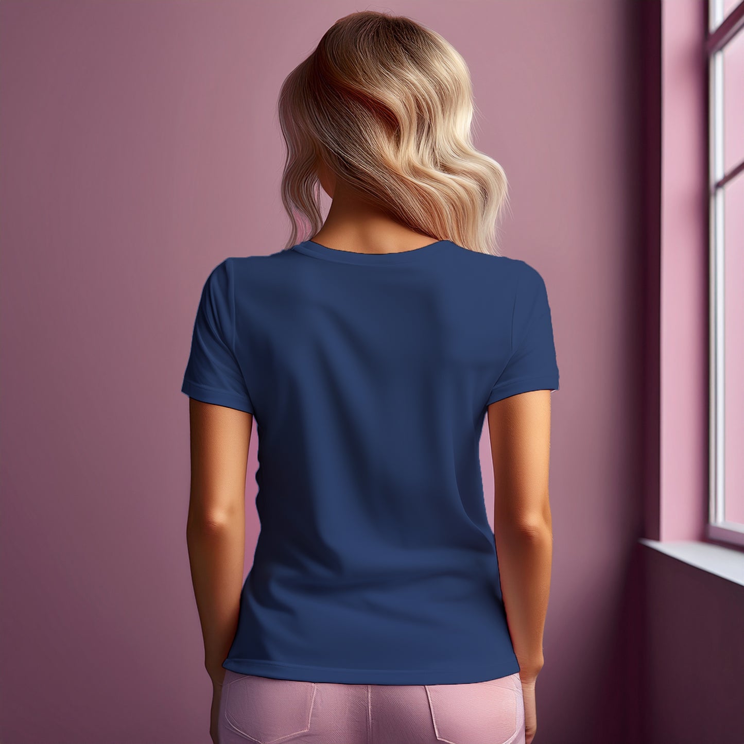 City Posters Plus 91 Number Women T-Shirt (Navy Blue) | Stylish Numeric Graphic Tee