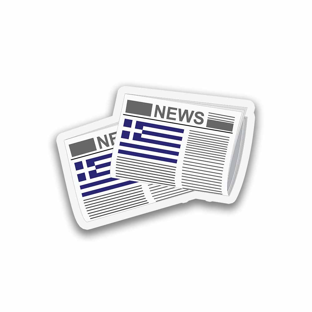 Greece Newspapers Fridge Magnet