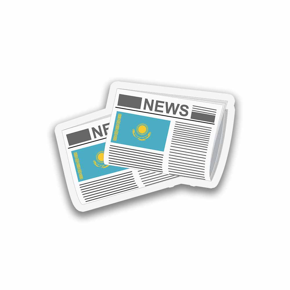 Kazakhstan Newspapers Sticker
