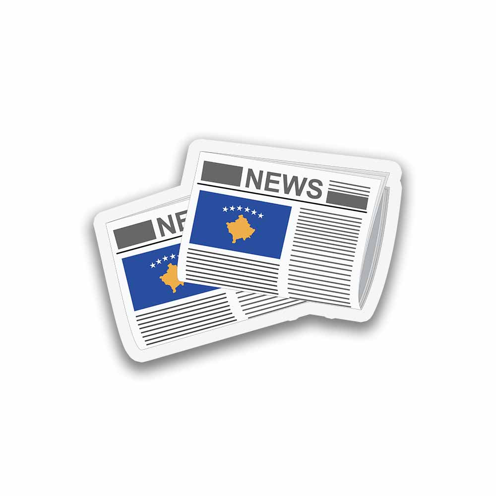 Kosovo 01 Newspapers Fridge Magnet