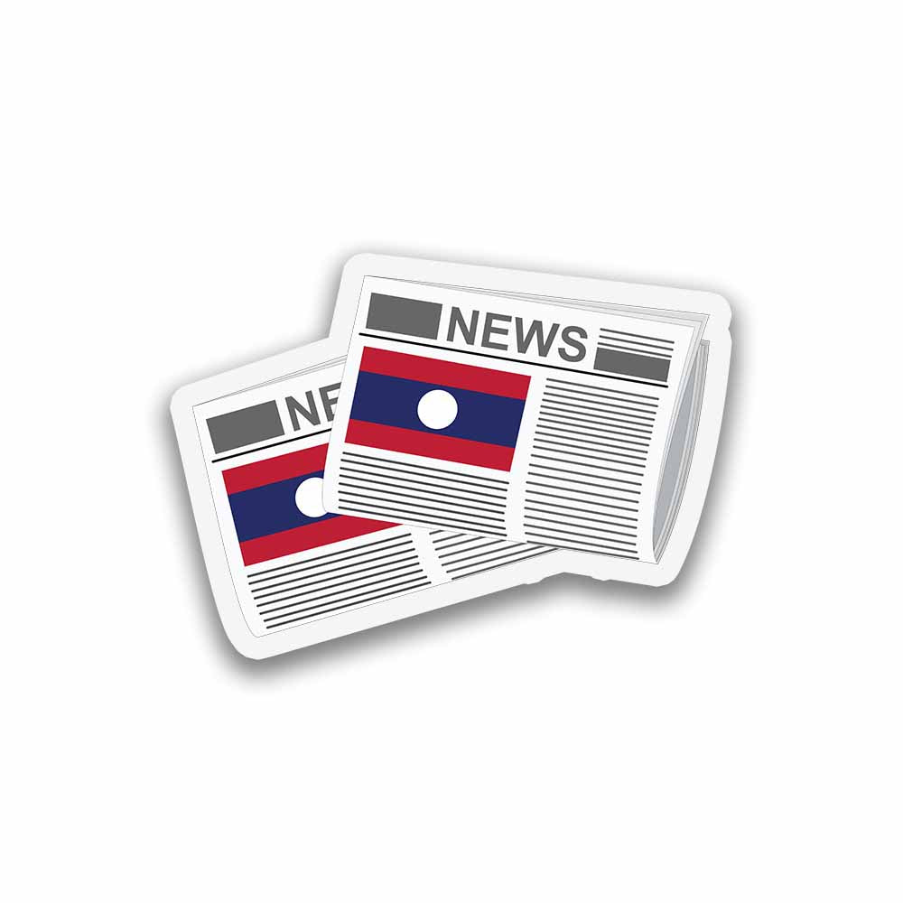 Laos Newspapers Sticker