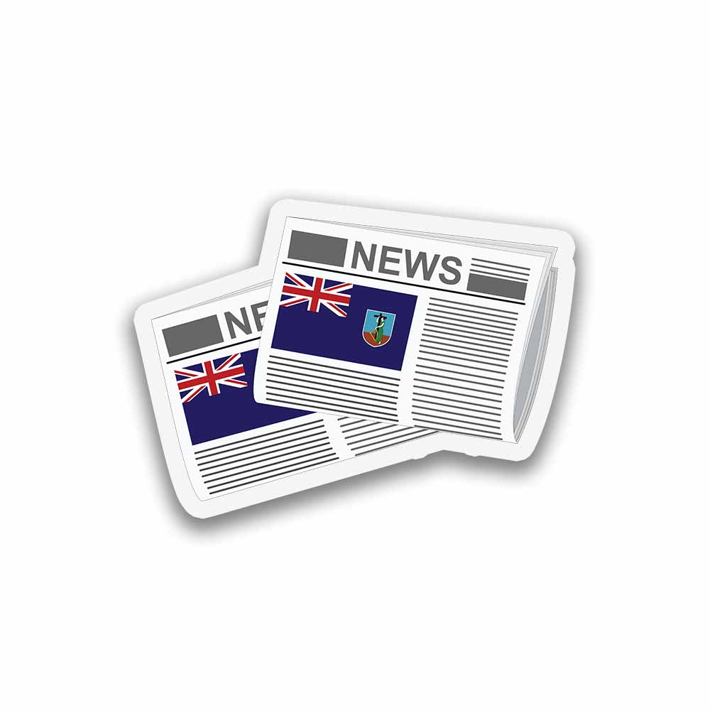 Montserrat Newspapers Fridge Magnet