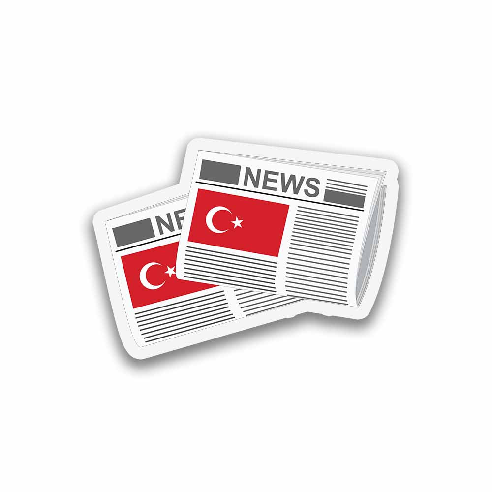 Turkey Newspapers Fridge Magnet