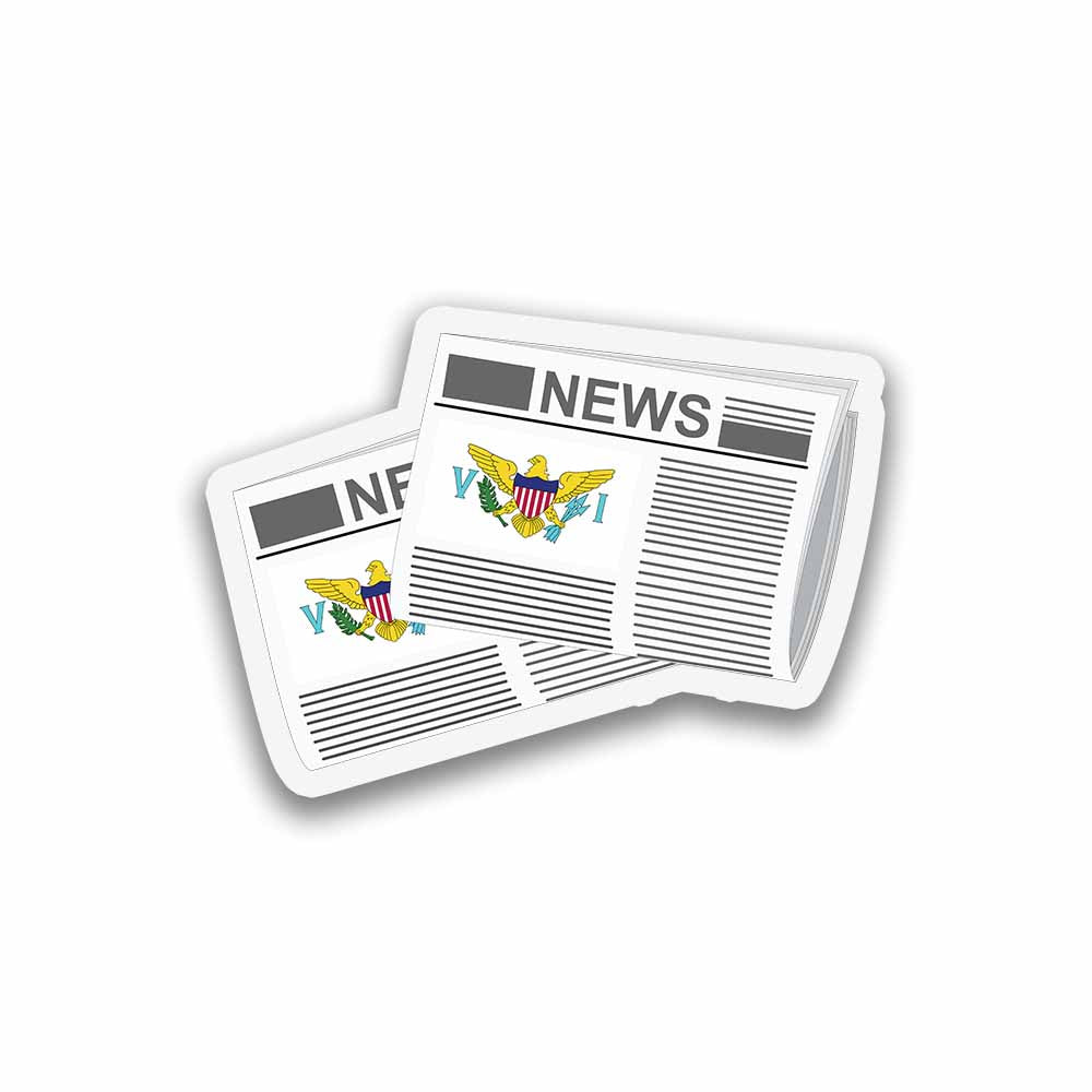 Virgin Islands US Newspapers Fridge Magnet