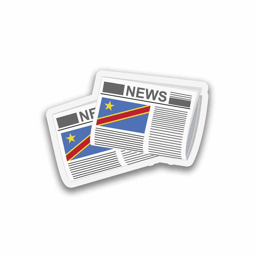 Congo Democratic Republic of the Newspapers Fridge Magnet