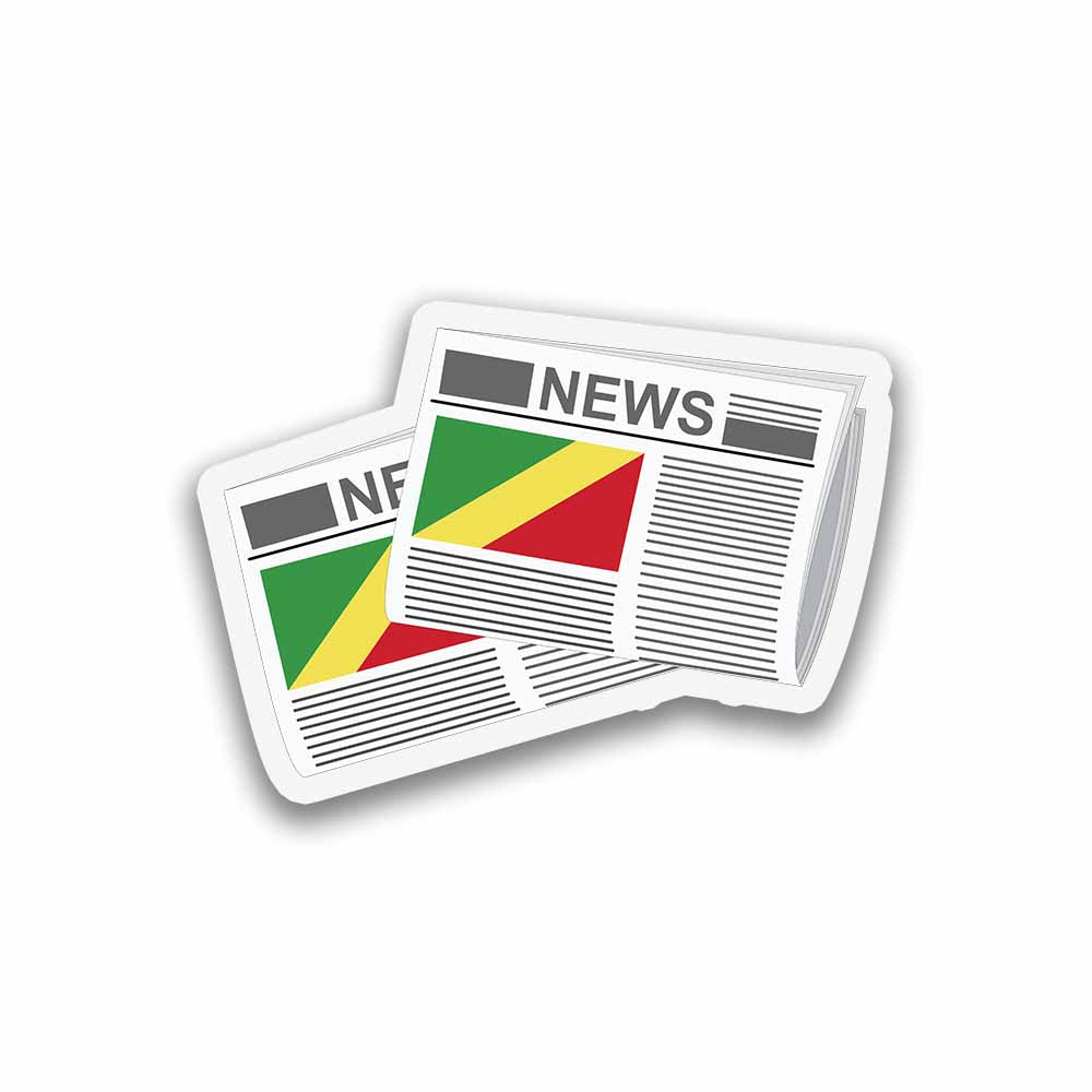 Congo Republic of the Newspapers Fridge Magnet
