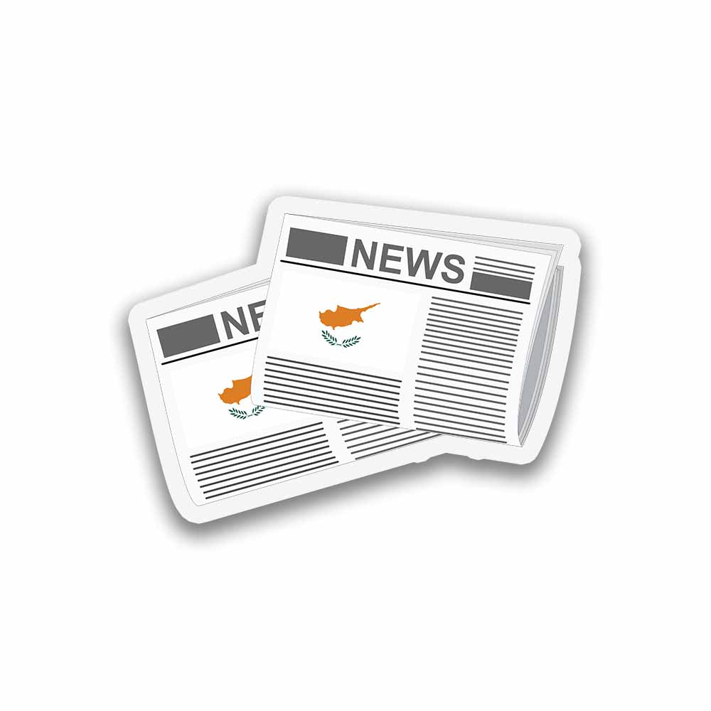 Cyprus Newspapers Fridge Magnet
