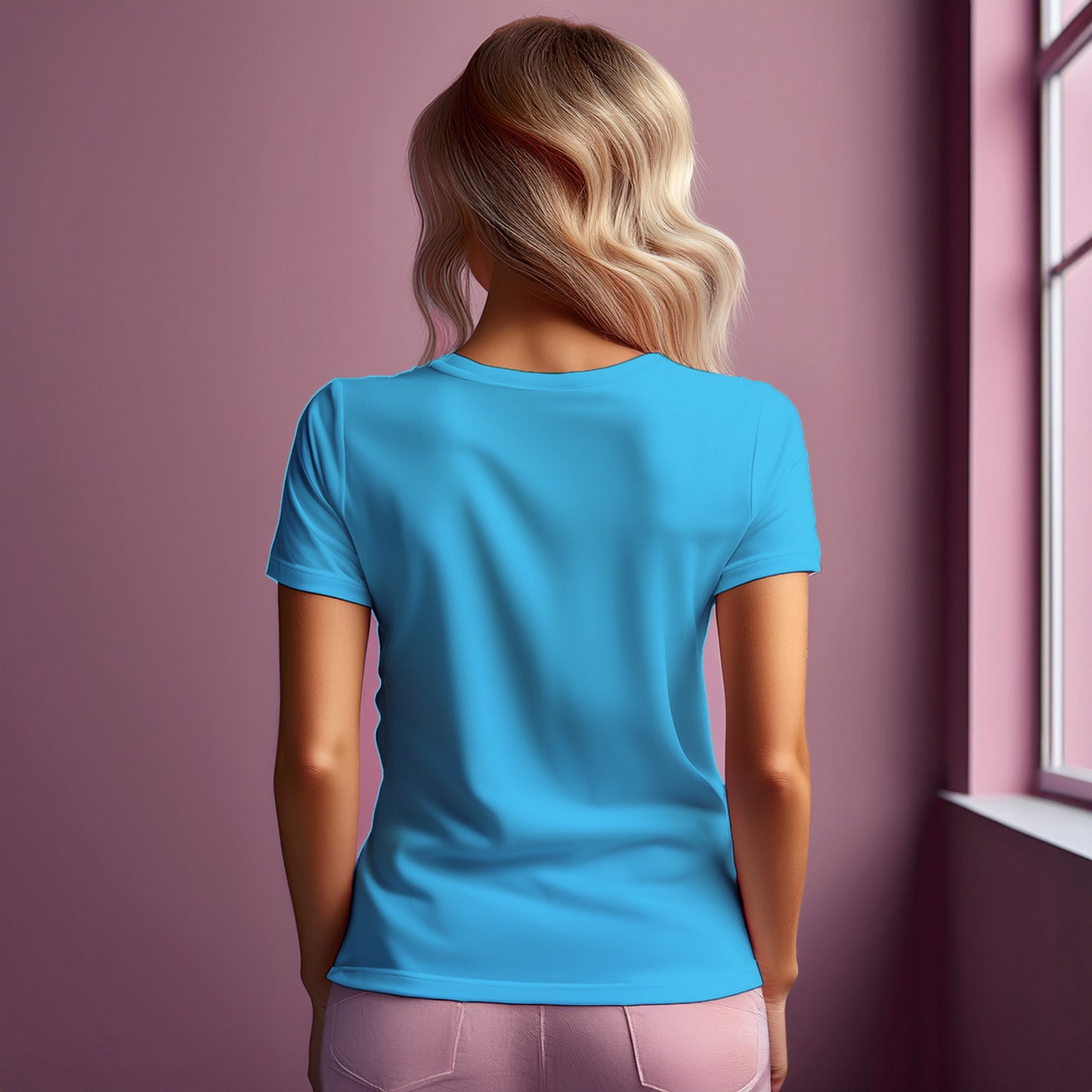 City Posters Plus 09 Number Women T-Shirt (Sky Blue) | Stylish Numeric Graphic Tee
