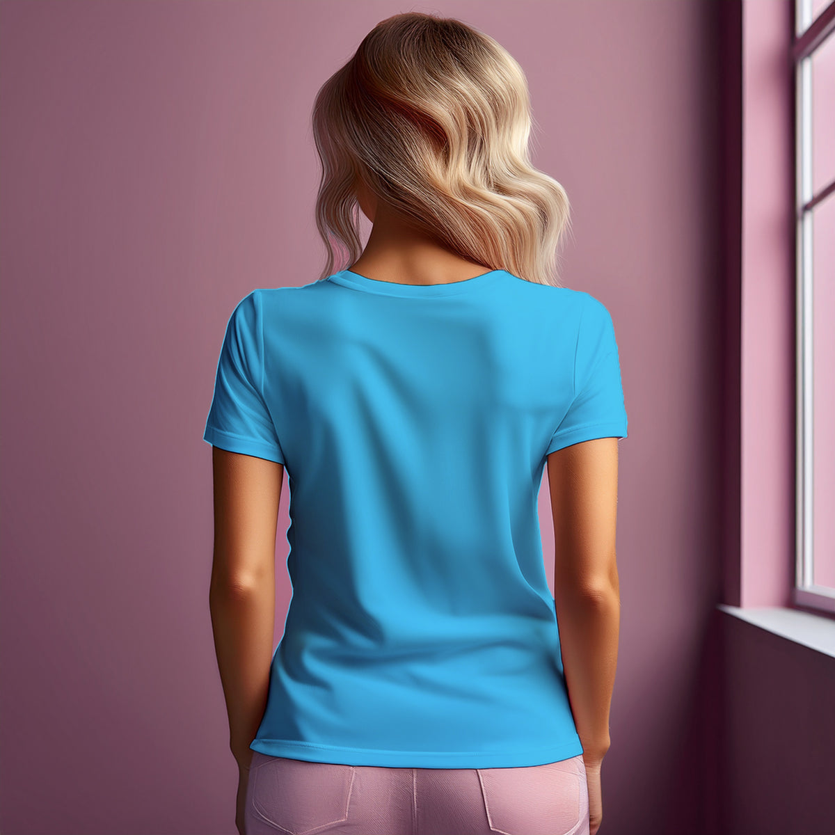 Number 81  Women T-Shirt (Sky Blue) | Stylish Numeric Graphic Tee