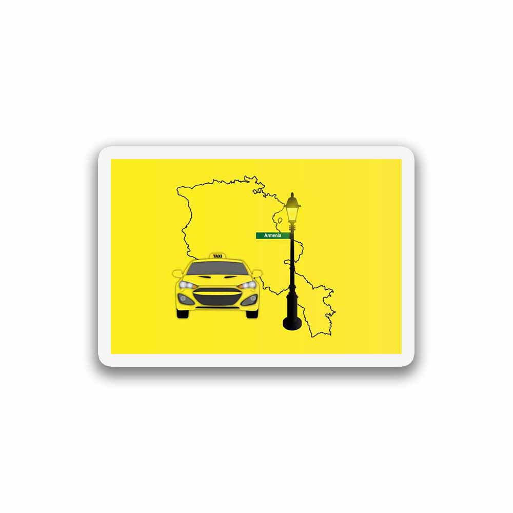 Armenia Taxi Fridge Magnet
