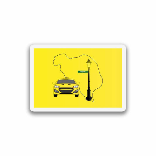 Belgium Taxi Fridge Magnet
