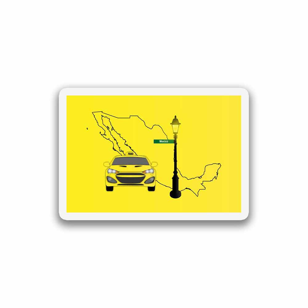 Mexico Taxi Fridge Magnet