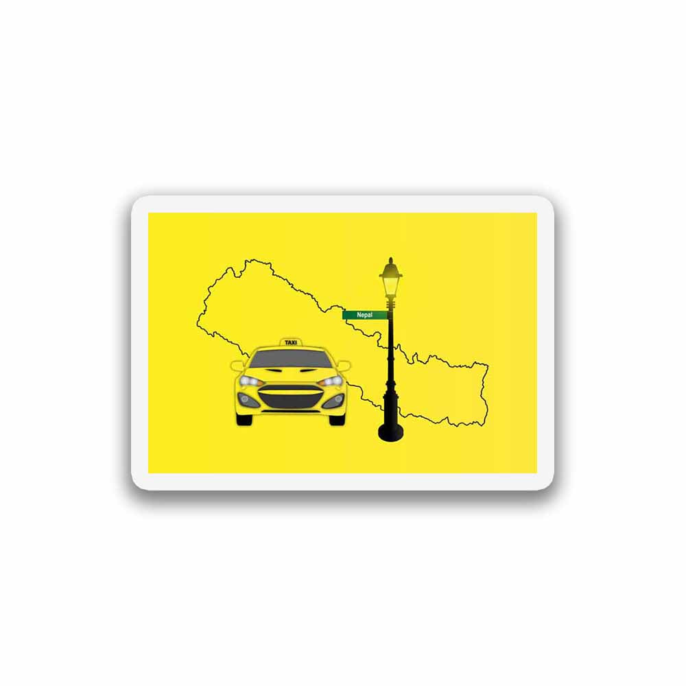 Nepal Taxi Fridge Magnet