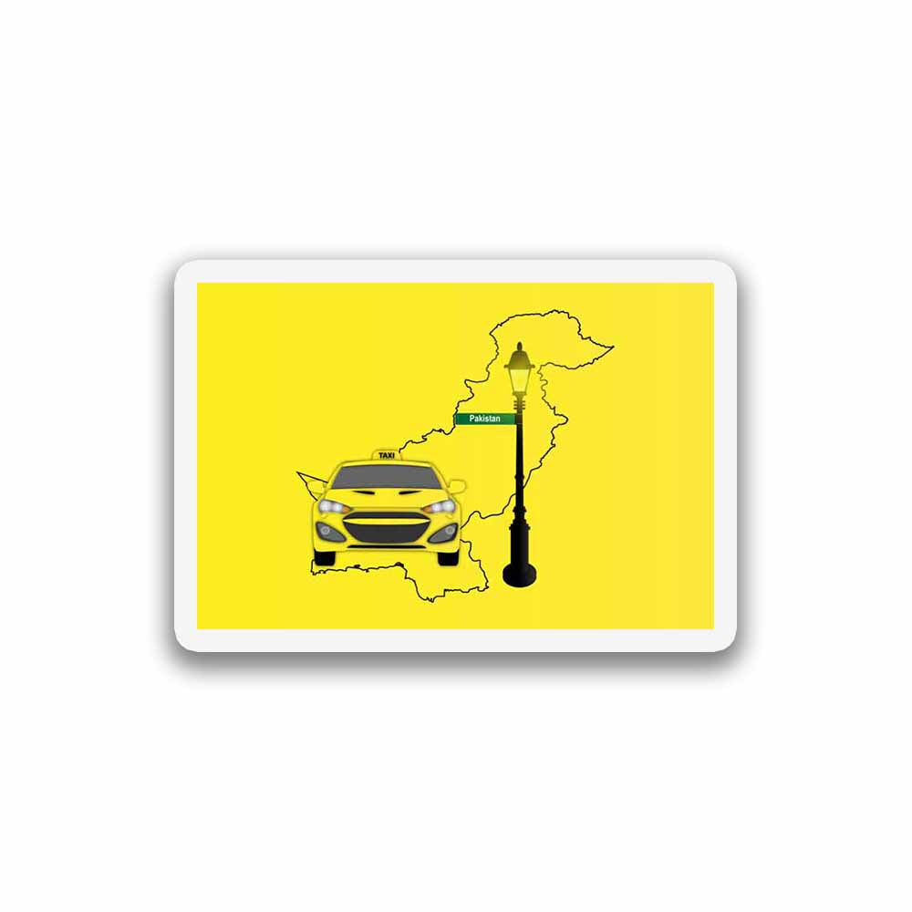 Pakistan Taxi Fridge Magnet