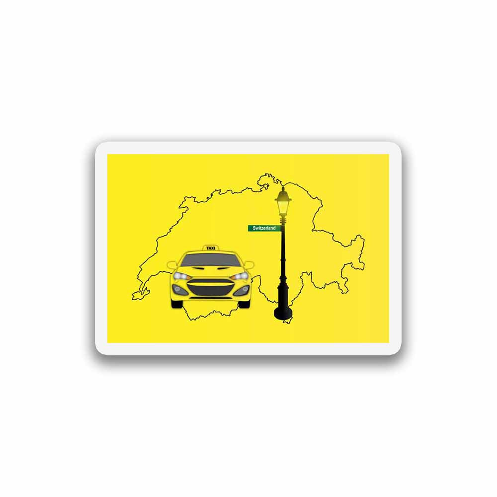 Switzerland Taxi Fridge Magnet