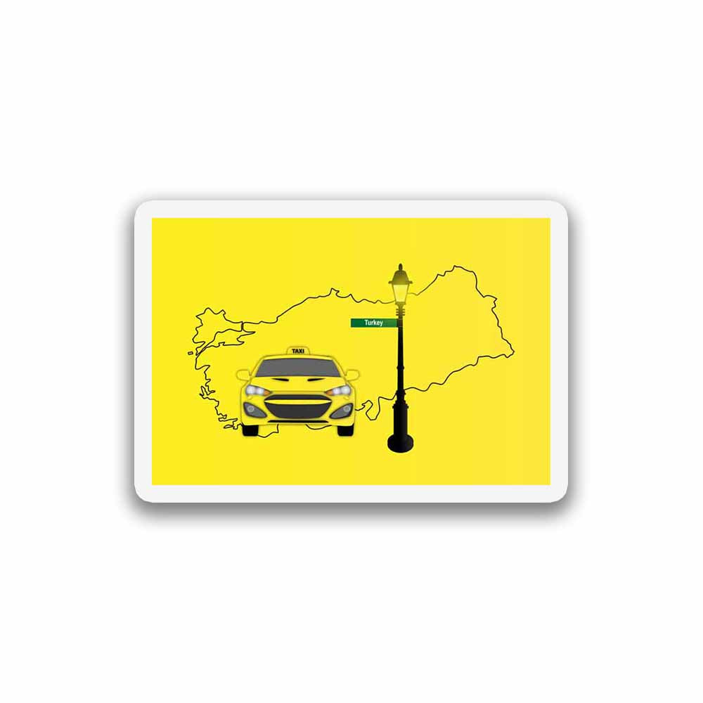 Turkey Taxi Fridge Magnet