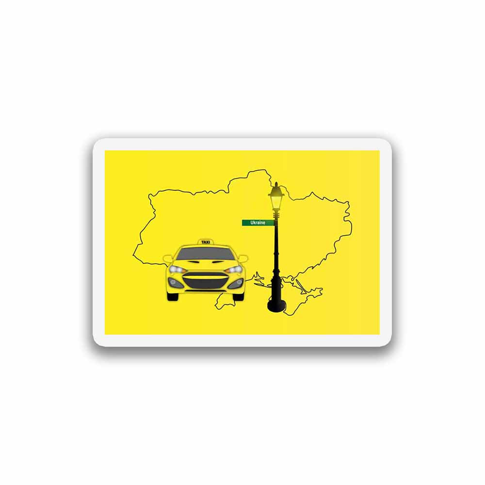 Ukraine Taxi Fridge Magnet